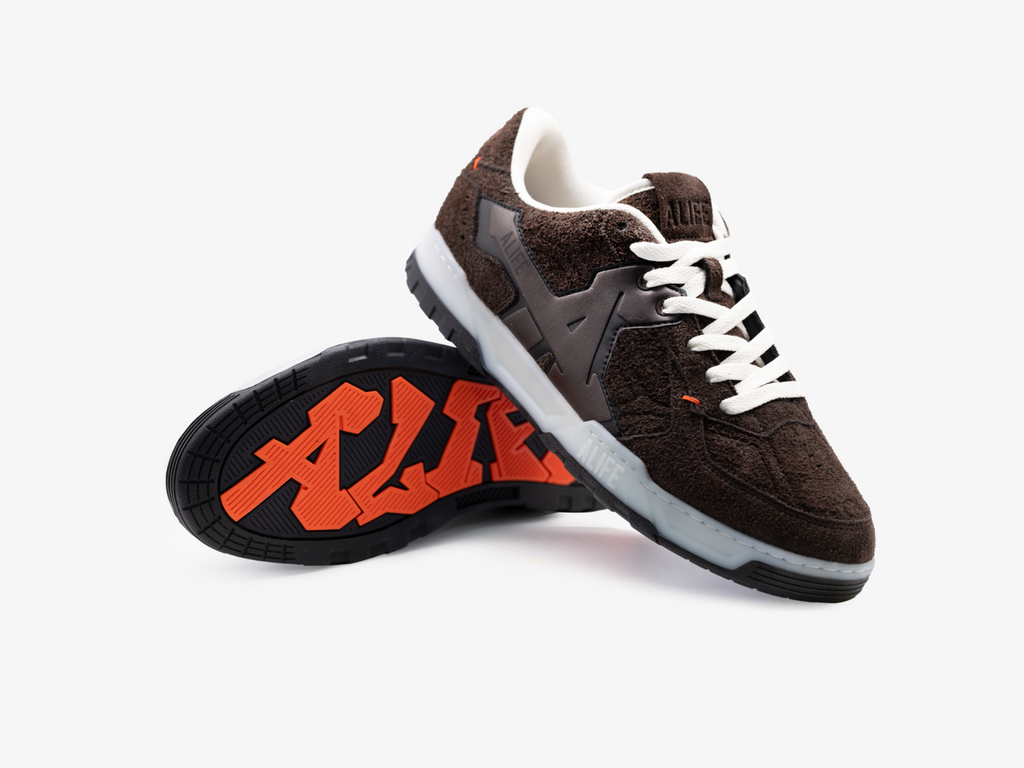 ALIFE Graffitio Sneakers in Chocolate Brown